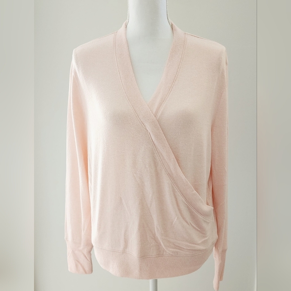 J. Crew Faux Wrap Sweater Soft Baby Pink NWT - Picture 1 of 5